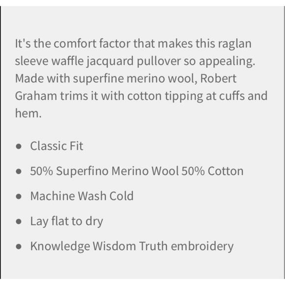 Robert Graham Men's Ray Brook Long Sleeve Knit Sweatshirt Black Size 2XL - Picture 5 of 5